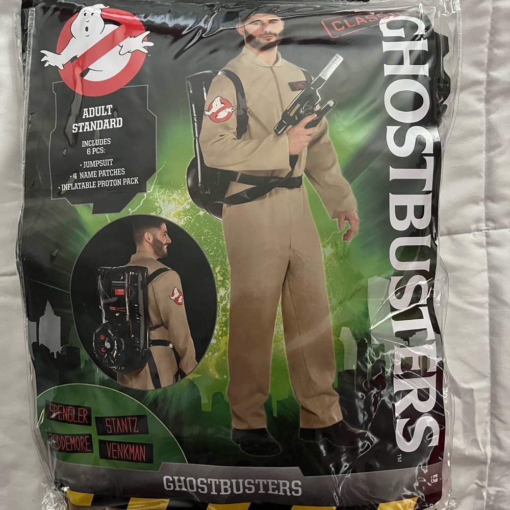 Adult standard size Ghostbusters costume.  Worn once.